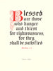 Clifford Mansley Heirloom Artists calligraphy print Beatitudes Blessed are they
