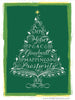 Joy Hope Peace Goodwill Happiness Prosperity flourished Christmas Tree Holly Monroe calligraphy print 
