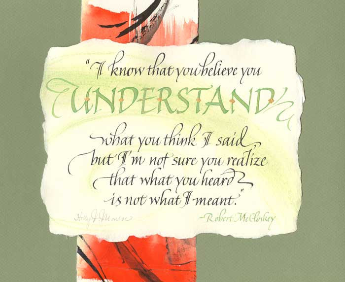 Understand Fine Art Calligraphy Print by Holly Monroe