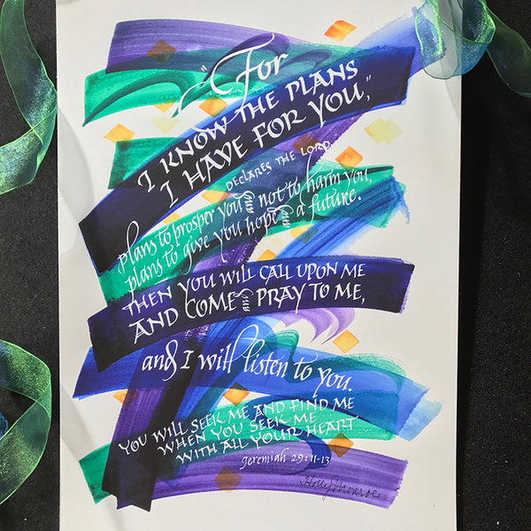 For I Know The Plans | Calligraphy Holly Monroe
