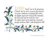 Prayer of St Ignatius hand lettered and decorated by calligrapher Holly Monroe