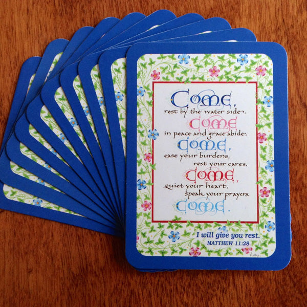 Come Come Come Pass It On Card with Holly Monroe Calligraphy