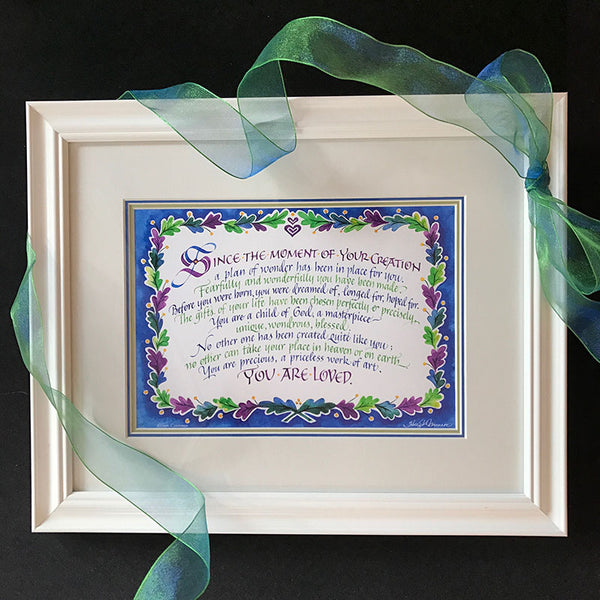 Since The Moment of Your Creation | Author Ellen Cuomo Calligraphy Holly Monroe