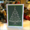 Christmas Tree Joy Hope Peace Goodwill Happiness Prosperity Holly Monroe calligraphy card