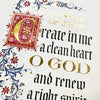 Create in Me a Clean Heart calligraphy print PS 51 Clifford Mansley