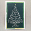 Flourished Christmas Tree card Joy Hope Peace Goodwill Happiness Prosperity Holly Monroe calligraphy 