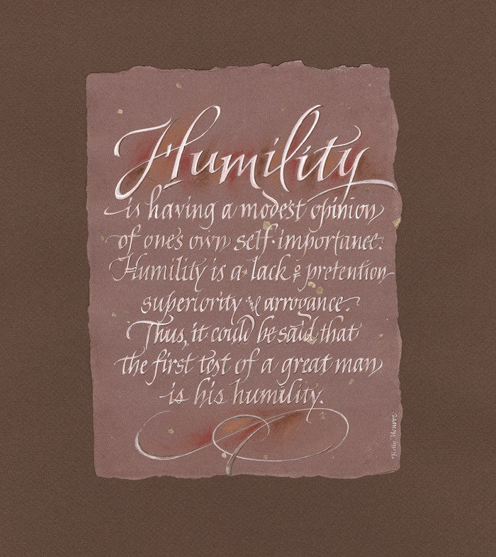 Humility Calligraphy Print Holly Monroe Calligrapher