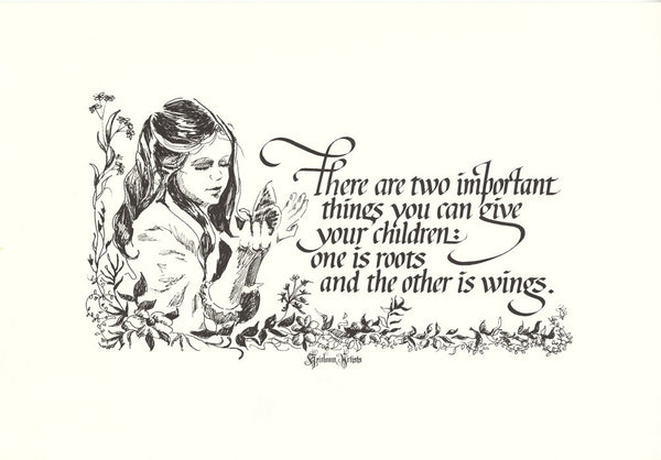 Roots and Wings Calligraphy print by Holly Monroe