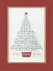 Matted Fine Art Print of Christmas Tree-Names of Jesus by Clifford Mansley Calligraphy