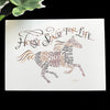 Horse Sense For Life Calligraphy Print by Holly Monroe