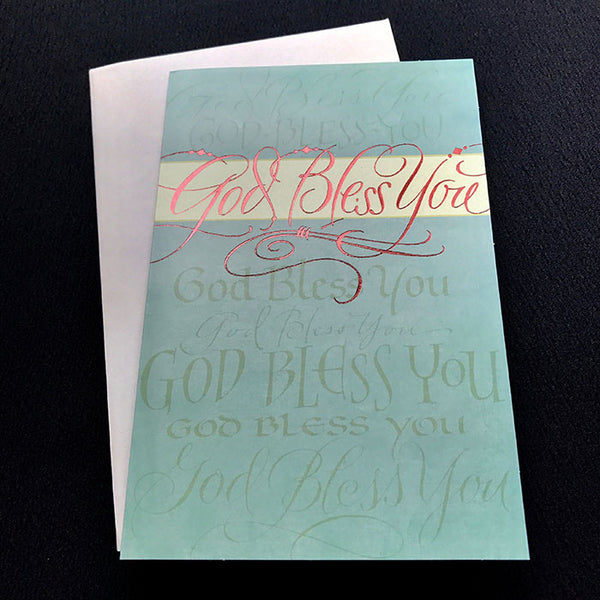 God Bless You Gen 12 DaySpring thanks card Holly Monroe calligraphy