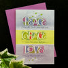 Peace Grace Love - Card