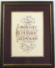 Holly Monroe Framed calligraphy print God grant me the Serenity Prayer with 