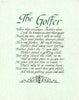 The Golfer humorous golf calligraphy print by Clifford Mansley Sr 