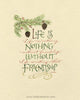 Cicero Life Is Nothing Without Friendship Holly Monroe Calligraphy Print