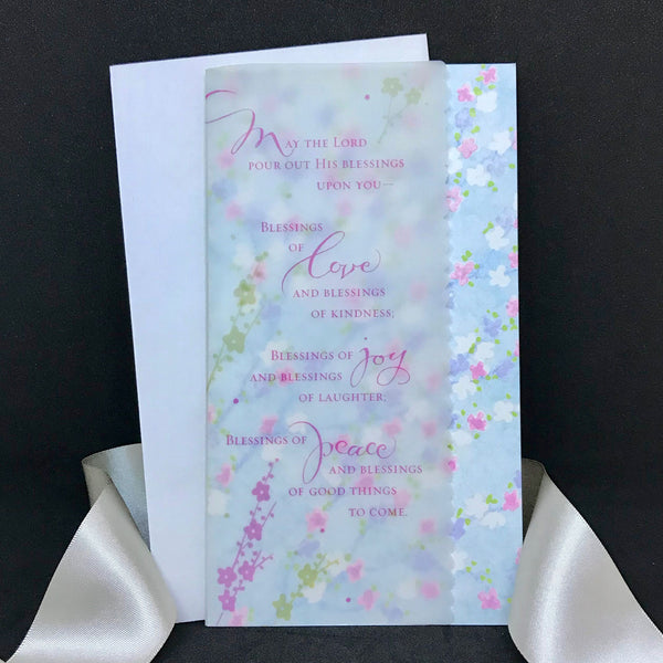 May the Lord Pour Out Thinking Of You Card with Holly Monroe Calligraphy