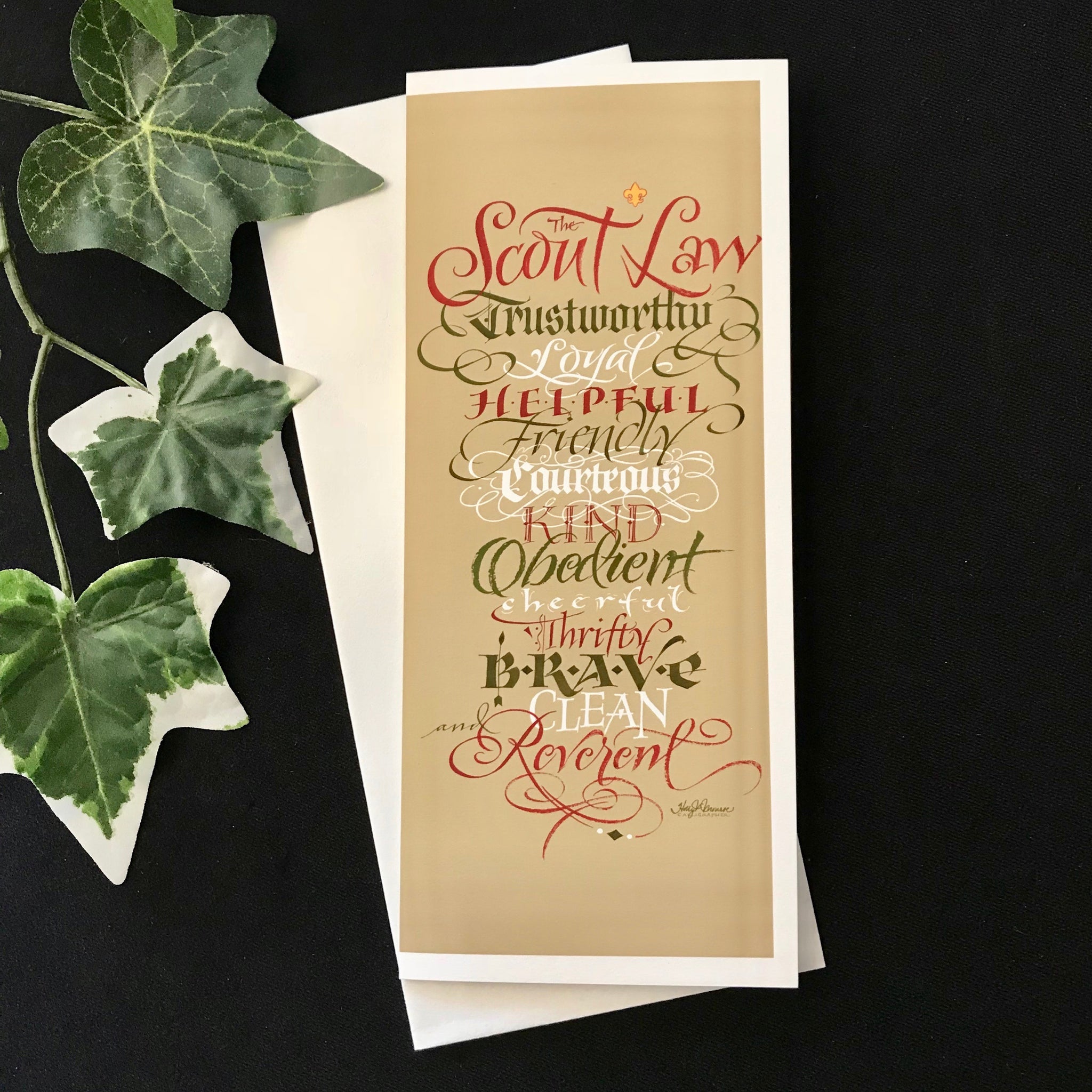 Scout Law | Calligraphy Holly Monroe