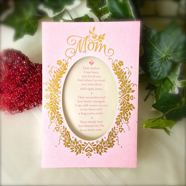 Mom Even Before Valentines Day Card with Holly Monroe Calligraphy 