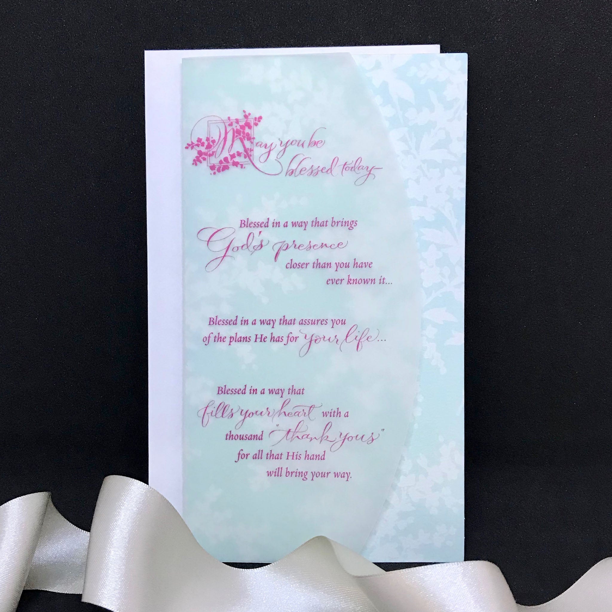 May You Be Blessed Thinking of You Holly Monroe Calligraphy Card