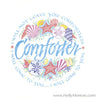 Comforter I will come to you John 14 roundel calligraphy print Holly Monroe 