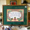 Holly Monroe Irish framed calligraphy Blessed be your holidays Cozy hearth Merry Peaceful Heart