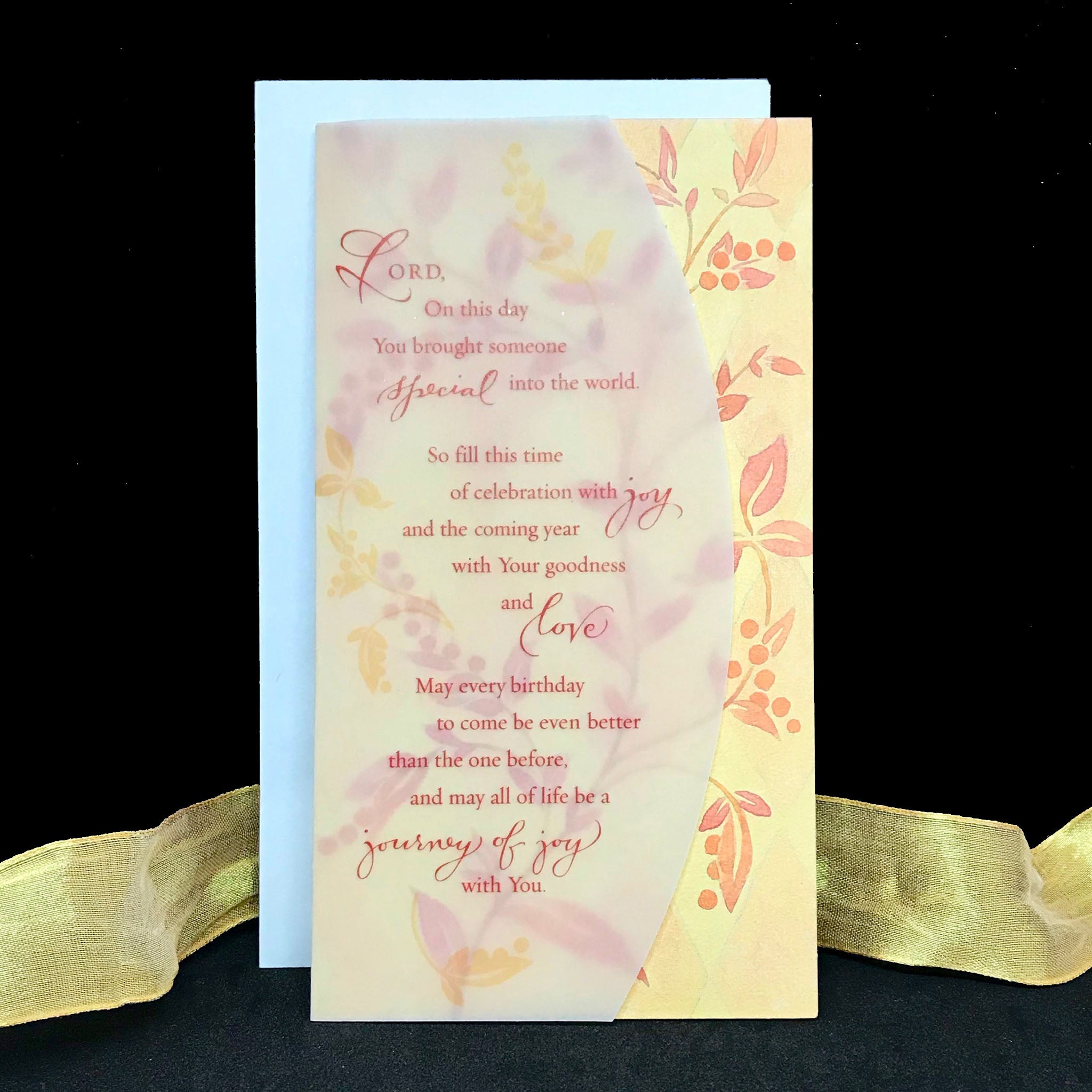 Lord On this day birthday card with Holly Monroe calligraphy